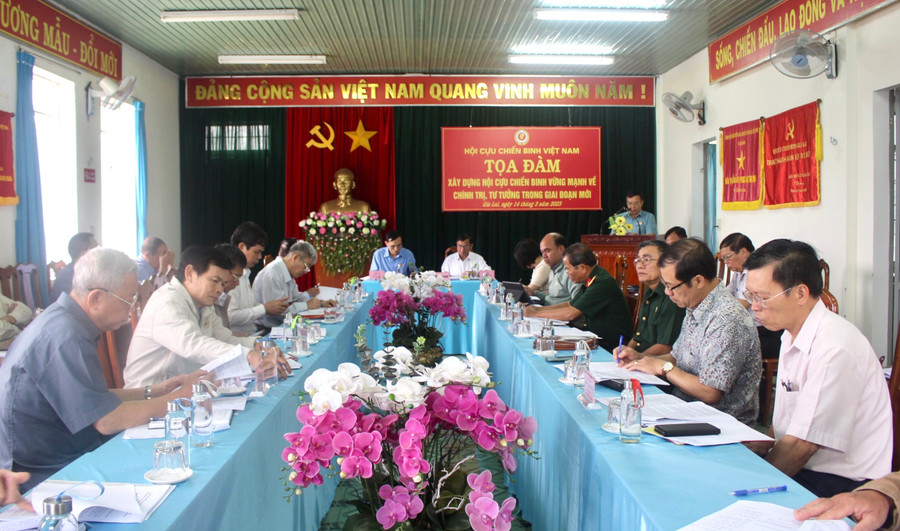 Quang cảnh buổi tọa đàm do Hội Cựu chiến binh Việt Nam tổ chức tại tỉnh Gia Lai. Ảnh: Phan Lài Quang cảnh buổi tọa đàm do Hội Cựu chiến binh Việt Nam tổ chức tại tỉnh Gia Lai. Ảnh: Phan Lài