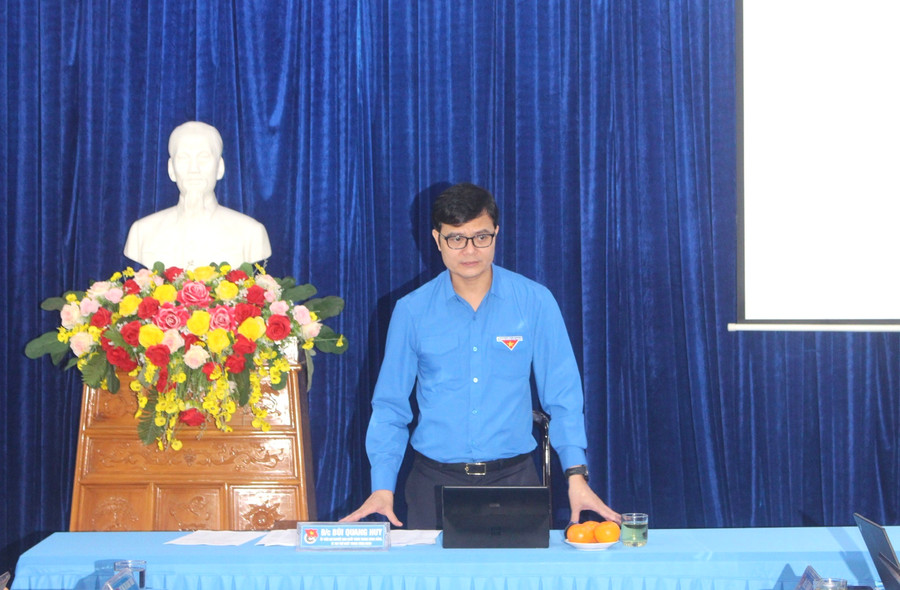 Bí thư thứ nhất Trung ương Đoàn Bùi Quang Huy chủ trì hội nghị. Ảnh: P.L Bí thư thứ nhất Trung ương Đoàn Bùi Quang Huy chủ trì hội nghị. Ảnh: P.L