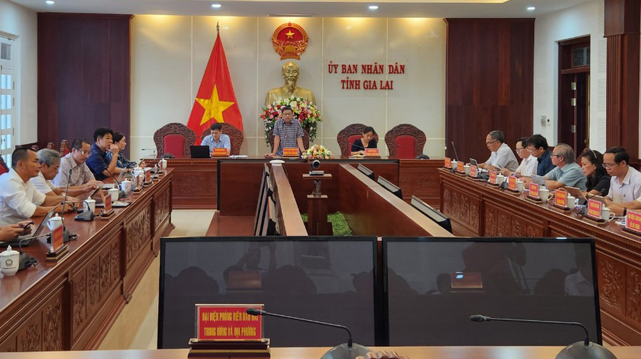 Quang cảnh buổi họp báo. Ảnh: Ngọc Sang Quang cảnh buổi họp báo. Ảnh: Ngọc Sang