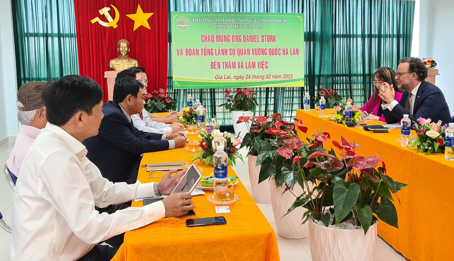 Quang cảnh buổi làm việc. Ảnh: Ngọc Sang