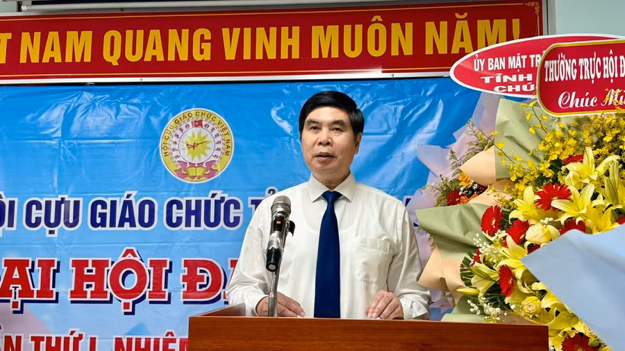 Phó Chủ tịch UBND tỉnh Lâm Hải Giang phát biểu tại Đại hội. Ảnh: Hoàng Vũ