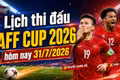 Cập nhật lịch thi đấu ASEAN Cup 2026 (AFF Cup) hôm nay 31/7