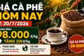 Giá cà phê hôm nay 20/7: Trong nước tăng, thế giới đứng giá