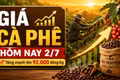 Giá cà phê hôm nay 2/7: Tăng vọt lên 92.000 đồng/kg, Robusta và Arabica cùng bật mạnh