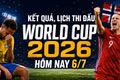 Kết quả, lịch thi đấu World Cup 2026 hôm nay 6/7 mới nhất