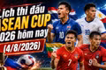 Lịch thi đấu ASEAN Cup 2026 (AFF Cup) hôm nay 4/8