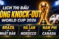 Lịch thi đấu vòng knock-out World Cup 2026: Brazil gặp Nhật Bản, Hà Lan đụng Morocco