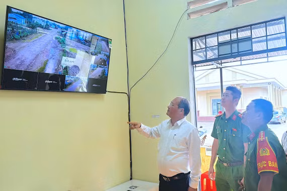 Xã Gào đầu tư hệ thống camera AI hỗ trợ bảo đảm an ninh trật tự