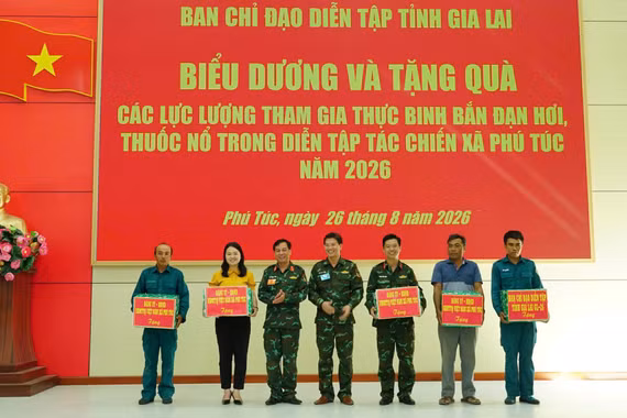 Xã Phú Túc hoàn thành diễn tập tác chiến trong khu vực phòng thủ năm 2026