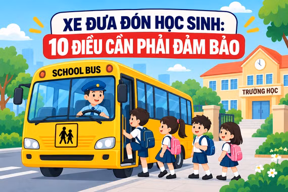 Xe đưa đón học sinh: 10 điều cần phải đảm bảo
