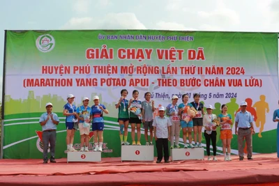 Giải chạy việt dã huyện Phú Thiện mở rộng lần thứ III năm 2025 “Marathon Yang Pơtao Apui-Theo bước chân Vua Lửa” thay đổi thời gian tổ chức vào ngày 28-3 với 1 cự ly thi đấu 5 km. Ảnh: Vũ Chi