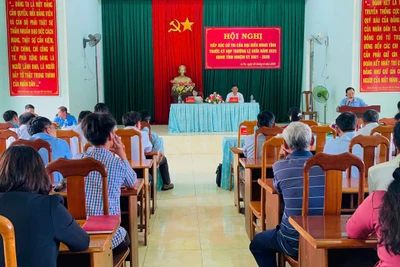 Quang cảnh buổi tiếp xúc cử tri. Ảnh: Vũ Chi