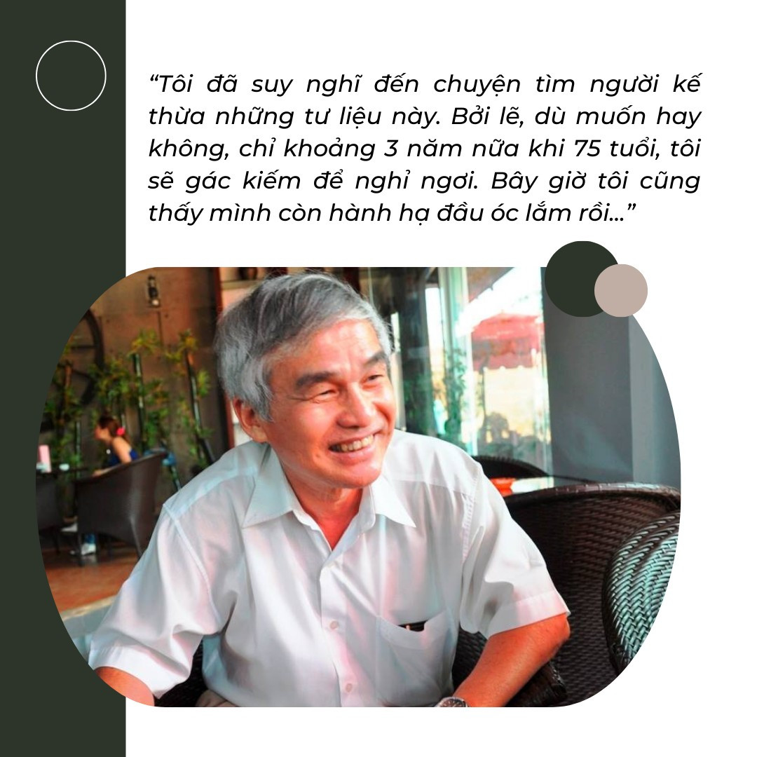 Ông Nguyễn Quang Hiền mong muốn tìm người kế thừa những tư liệu mình đã sưu tầm. 1.png