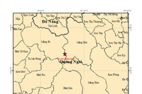 Rạng ngày 6-10, một trận động đất mạnh 4,9 độ richter (độ lớn M) đã xảy ra tại xã Măng Bút (tỉnh Quảng Ngãi).