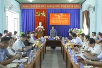 Quang cảnh buổi làm việc của đồng chí Nguyễn Thị Thanh Lịch làm việc tại xã Ia Tul.