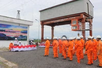 Công ty Thủy điện An Khê-Ka Nak diễn tập phòng-chống thiên tai năm 2025. Ảnh: Ngọc Minh