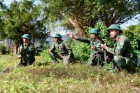 Lực lượng vũ trang tỉnh sẵn sàng chiến đấu bảo vệ an toàn cuộc bầu cử.