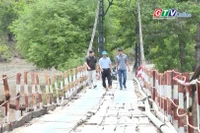 Gia Lai: Kiểm tra cầu treo để đảm bảo an toàn trong mùa mưa lũ 