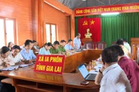 Kiểm tra tình hình trật tự an toàn giao thông tại xã Ia Pnôn.