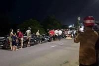 Hiện trường vụ tai nạn.