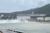 Lưu lượng nước đến hồ Định Bình cao nhất so với nhiều ngày qua 