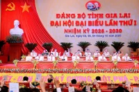 Đại biểu biểu quyết thông qua Chương trình làm việc của phiên chính thức Đại hội đại biểu Đảng bộ tỉnh lần thứ I, nhiệm kỳ 2025-2030. 