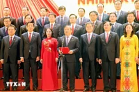 Ông Vũ Đại Thắng phát biểu nhận nhiệm vụ. (Ảnh: Văn Đức/TTXVN)