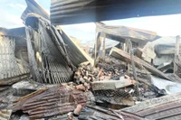 Hậu quả vụ cháy thiêu rụi gần 50 ki ốt tại chợ Bình Dương (thôn Dương Liễu Tây) khiến hàng chục tiểu thương trắng tay.