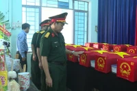 Kiểm tra công tác chuẩn bị Lễ viếng, truy điệu và an táng hài cốt liệt sĩ tại xã Ia Boòng, tỉnh Gia Lai.