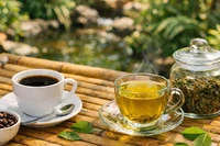 Đẩy lùi gan nhiễm mỡ nhờ uống cà phê, trà mỗi ngày