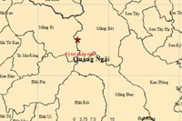 Trong 9 tiếng xảy ra 8 trận động đất ở miền Tây Quảng Ngãi