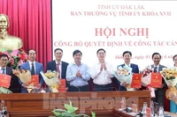 Công bố quyết định về công tác cán bộ ở 2 tỉnh Bình Định và Đắk Lắk