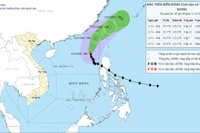 Bão số 14 giảm 1 cấp, giữ nguyên hướng di chuyển