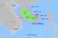Áp thấp nhiệt đới gió giật cấp 8, hướng về Hoàng Sa