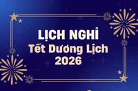 Tết Dương lịch 2026 được nghỉ mấy ngày?