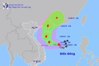 Bão số 1 di chuyển theo hướng Tây Tây Bắc, có khả năng mạnh thêm