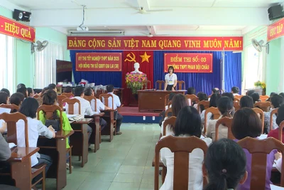 PCT. UBND tỉnh Gia Lai Nguyễn Thị Thanh Lịch kiểm tra công tác tổ chức kỳ thi tốt nghiệp THPT năm 2025