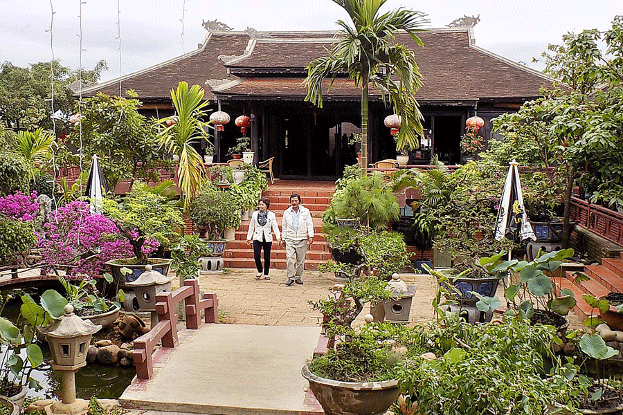 Quán trà Thềm Xưa (TP. Pleiku). Ảnh: Thanh Nhật