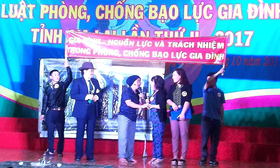 Một tiểu phẩm biểu diễn tại Hội thi. Ảnh.H.T