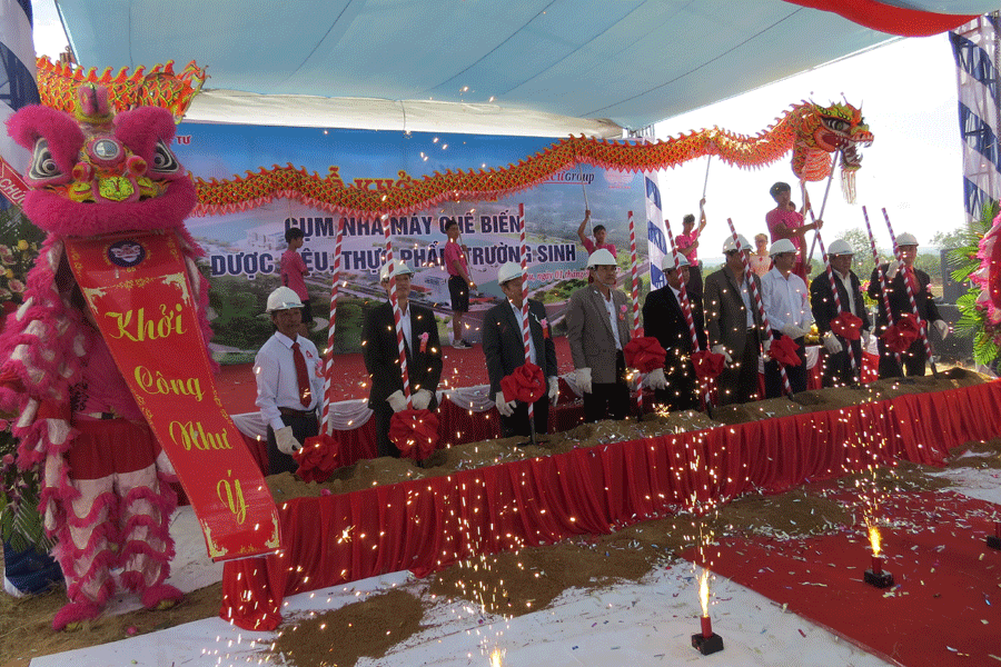 Khởi công cụm nhà máy chế biến dược liệu, thực phẩm Trường Sinh. Ảnh: K.L