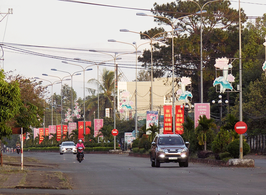 Một góc Trung tâm huyện Ia Grai. Ảnh: T.N Một góc Trung tâm huyện Ia Grai. Ảnh: T.N