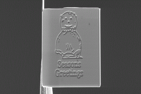  200 triệu tấm bưu thiếp này có thể đặt vừa trong khung một con tem bưu điện thông thường. (Nguồn: NPL)