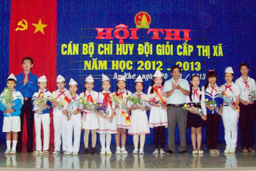 Hội thi cán bộ chỉ huy Đội giỏi do Hội đồng Đội thị xã An Khê tổ chức. Ảnh: P.L Hội thi cán bộ chỉ huy Đội giỏi do Hội đồng Đội thị xã An Khê tổ chức. Ảnh: P.L