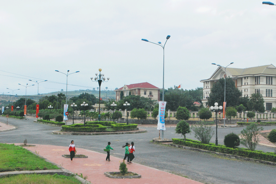 Một góc thị trấn Đak Pơ. Ảnh: K.N.B