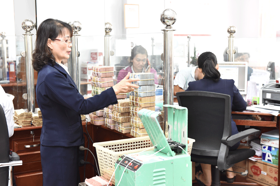 Phòng Giao dịch Ngân hàng Nông nghiệp và PTNT. Ảnh: Đức Thụy Phòng Giao dịch Ngân hàng Nông nghiệp và PTNT. Ảnh: Đức Thụy
