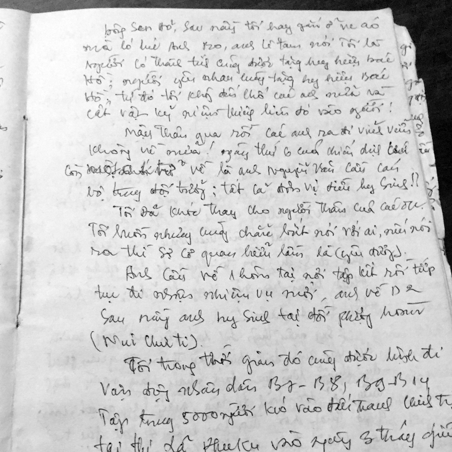 Những dòng hồi ký. Ảnh: P.L