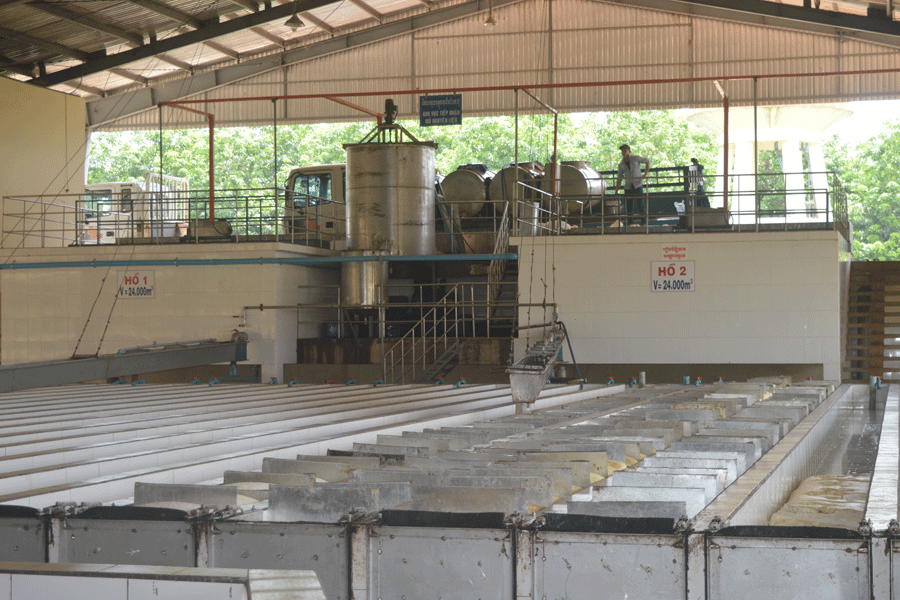 Nhà máy chế biến mủ của Công ty. Ảnh: Đ.Y Nhà máy chế biến mủ của Công ty. Ảnh: Đ.Y