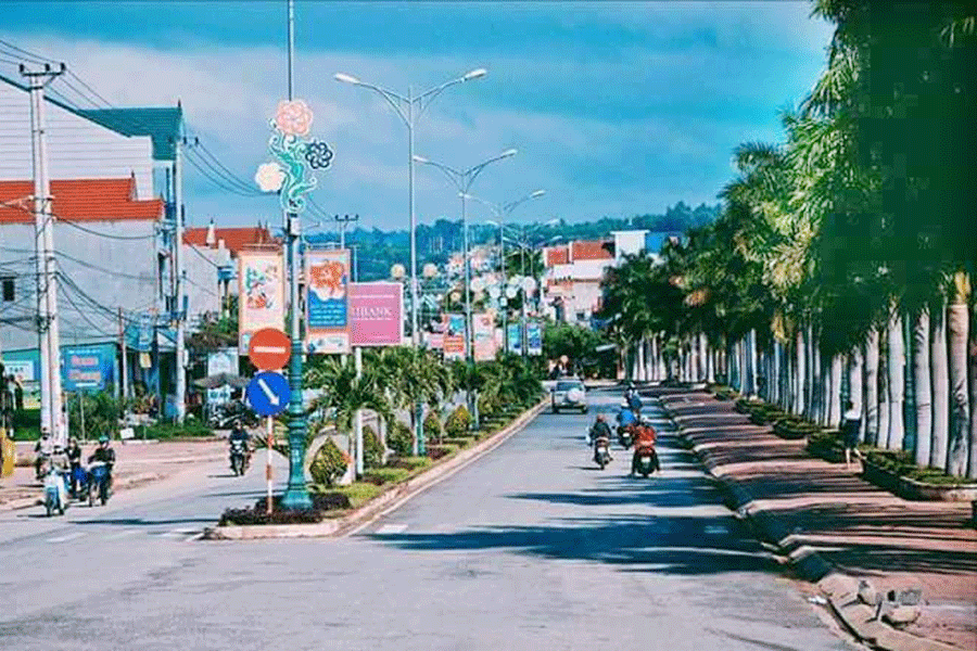 Thị trấn Kbang hôm nay. Ảnh: M.N