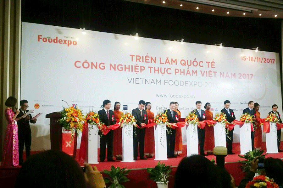 Khai mạc Triễn Lãm Quốc tế Công nghiệp Thực phẩm Việt Nam 2017. Ảnh: L.L