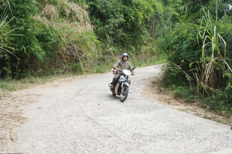 Tuyến đường từ Đak Sơ Mei đi Hà Đông được đầu tư kỹ những đoạn xung yếu. Ảnh: Hà Duy